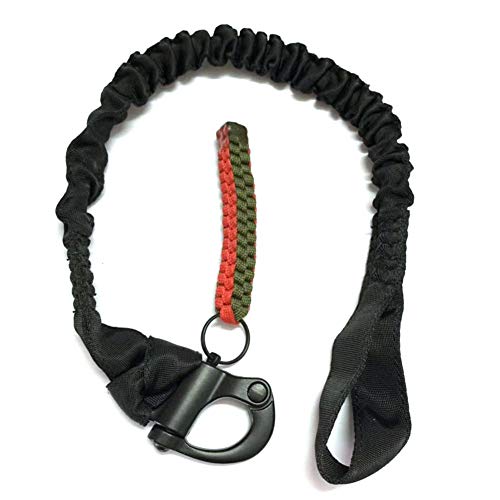 H World Shopping Tactical Upgraded Version Multi-Use Adjustable Quick Release Retractable Safety Sling Lanyard For Outdoor Sports Airsoft Hiking Black #TOP25