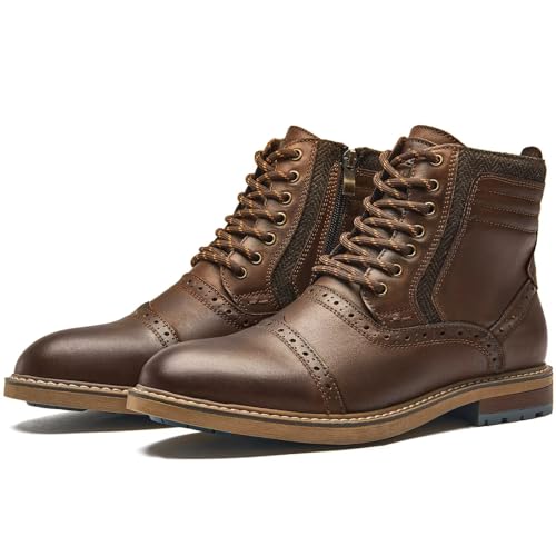 Image of Arkbird Mens Chelsea Boots, Stylish and Comfort Leather Chukka Ankle Boots with Zipper