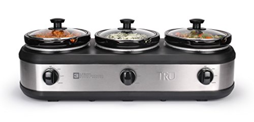 Tru Triple Buffet Server, 3 2-1/2-Quart Removable Inserts #TOP2
