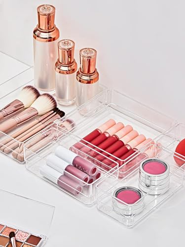 Image of mechdel Makeup Organizer /Makeup Box For Storage /Make Up, Cosmetic, Skincare Organiser For Women /Elegant Makeup Vanity With Transparent Drawer /Makeup Cosmetic (7PCS-DRAWER ORGANISER)
