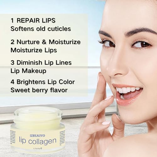 IZBEAUVO Lip Collagen,Lip Repair Lip Mask,Intensive Moisturising Lip Balm,Lip Conditioner,Overnight Lip Balm,Long Lasting Moisturizing Lip Care Cream For Dry & Chapped Lips & Repairs Cracks - Image 3