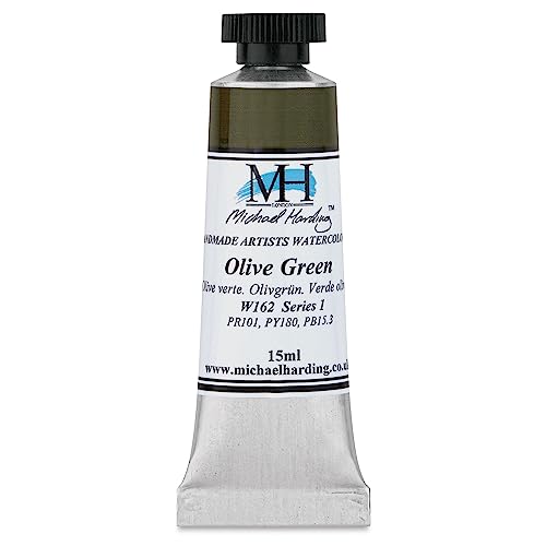 Michael Harding Professional Watercolors - 15ml Tubes (Olive Green), 14.79 ml (Pack of 1)