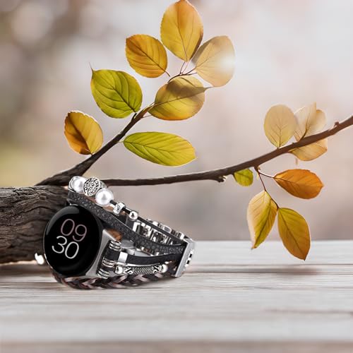 Correa de cuero Boho para Google Pixel Watch 41mm miniatura 6