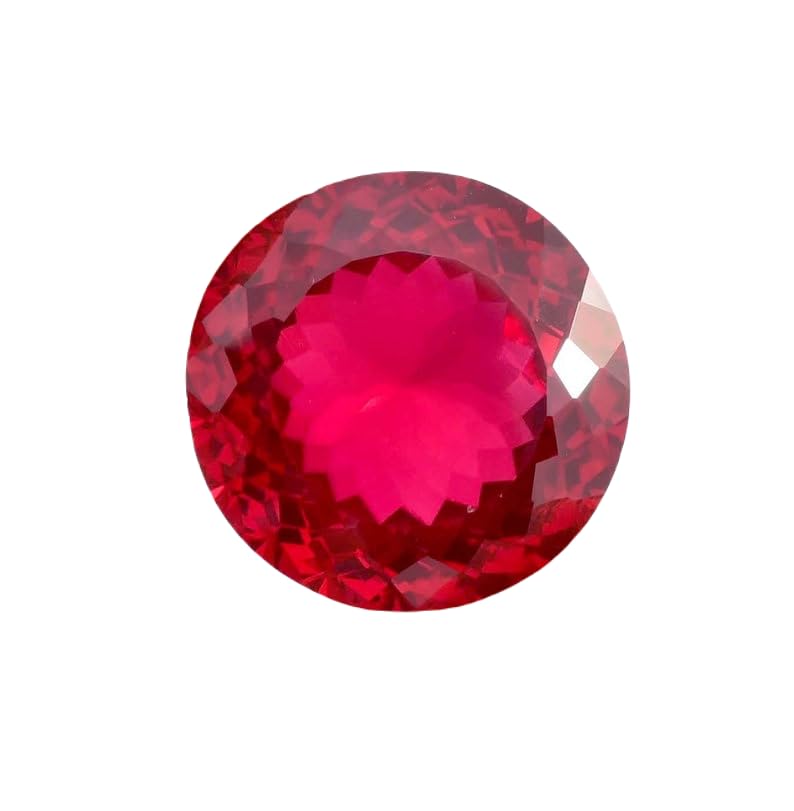 Rubis naturel 15mm rond facetté pour fabrication de bijoux et pendentif
