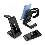 Support de chargement pour téléphone - ajustez intelligemment la vitesse de charge pour répondre à vos besoins de charge ; conception pliable, facile à transporter, station de chargement pour montre de téléphone