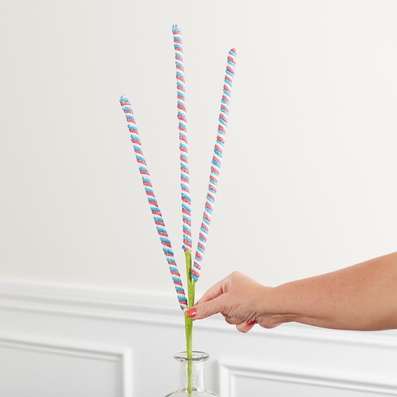 Miniatura 4 de Factory Direct Craft - Grupo de 3 aerosoles trenzados azules, fucsia y blanco para fiestas de cumpleaños, baby showers y decoración de primavera, 29