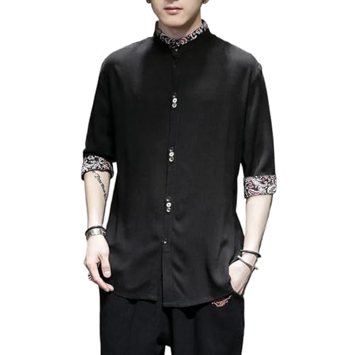 Chemise homme col montant coton lin : restez au frais sans transpirer cet été