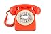 Produktbild GPO 746ROTARYORA Retro Telefon mit Wählscheibe im 70er Jahre Design Orange