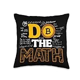 Crypto & BTC Price All Time High Halving 2024 Bitcoin BTC Do The Math Throw Pillow, 16x16, Multicolor