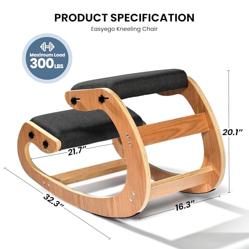 Image of Easyego Kneeling Chair Ergonomic Posture Chair - Black