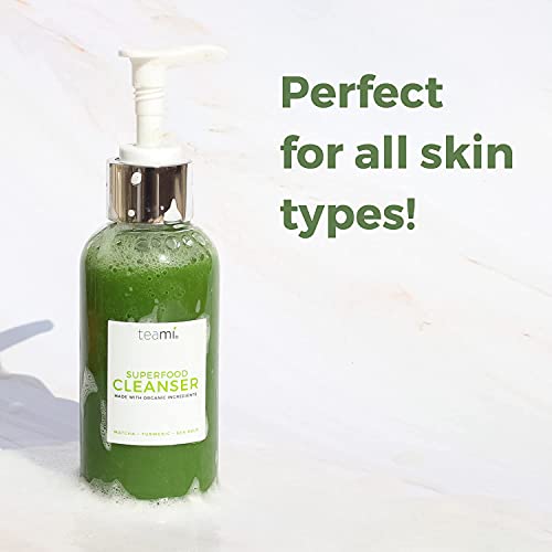 Teami Facial Cleanser With Salicylic Acid, Aloe, Matcha & Sea Kelp - Gentle Organic Acne Face Wash For Makeup Removal - Our Best Hydrating Facial Skin Care Products For Women Of All Skin Types #TOP5