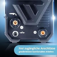 STAHLWERK Schweißgerät Mini FLUX 120 ST Digital – Vollausstattung – Fülldrahtschweißen (FLUX) ohne Schutzgas bis 120 A, synergischer Drahtvorschub, LED-Licht, Lift-TIG- & MMA-Funktion (E-Hand/ARC) – Ansicht 8