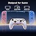 RivalPlay Switch Controller, Compatible with Switch 2/Lite/OLED/mit Cooler RGB-Beleuchtung, 2 Makro-Tasten, Bewegungssensor, Einstellbarer Turbo-Funktion und Vibration, 800mAh Akku