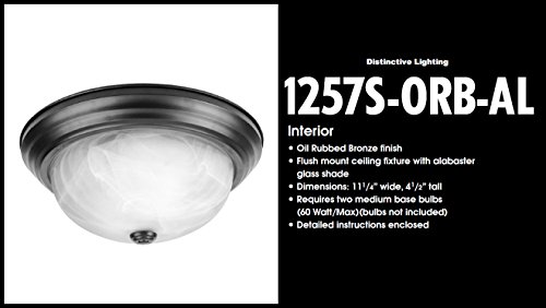 Designers Fountain 11 Inch 2-Light Flush Mount Ceiling Light Fixture, Oil Rubbed Bronze, 1257S-Orb-Al #TOP3