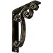 Ekena Millwork BKTM02X07X10TAVAPG Metal Bracket, 2" W x 7 1/2" D x 10" H, Antiqued Pale Gold