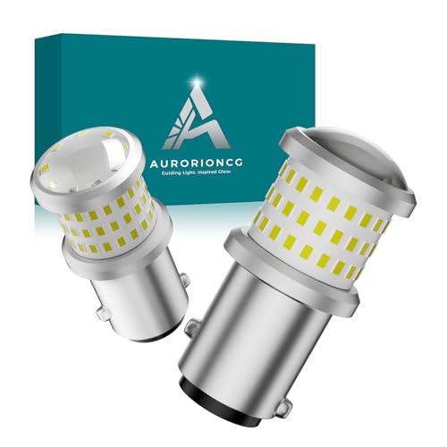 AURORIONCG Ampoule LED P21/5W Blanc 12V 24V 1157 BAY15D Ampoule Feux Stop Arrière 1200LM 6500K [Non Canbus] (Paquet de 2)