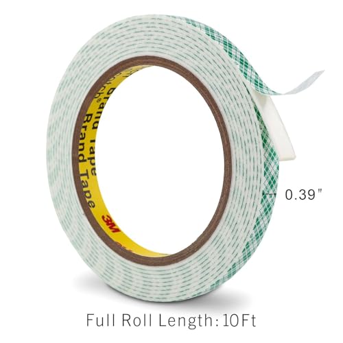 Image of 3M Double Sided Foam Tape 0.39 inch x 10Ft Peel and Stick Mounting Tape, White