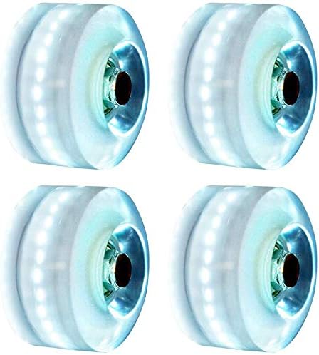 4 Luminous Skateboard Wheels Spare Quad Skates Rollers For Double Led A Pcs Roller Hardness 8 Kernel Light Skating 値下げ