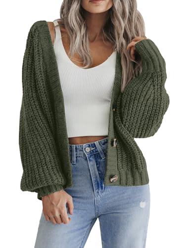 Zeagoo Women's 2025 Fall Chunky Knit Cardigans...
