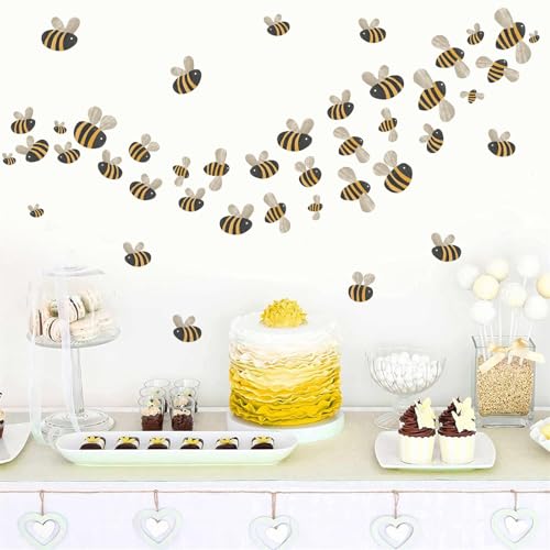 Vinilos decorativos de abejas pequeñas 42 piezas miniatura 2