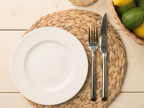 Set of 4 NATURAL Water Hyacinth WEAVE PLACEMATS Tablemats BY CREATIVE TOPS (Platzset) – Ansicht 2