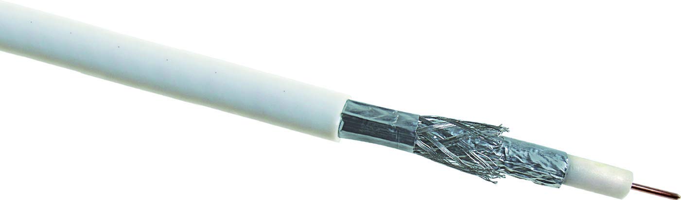 SCHWAIGER GmbH SAT Koaxialkabel unkonfektioniert (7 mm, 110 dB, 50m) weiß KOX850012 34W / 32L
