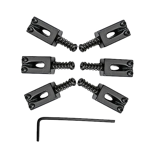 Levemolo Replacement Guitar Saddle Set Style Parts for Guitar Saddles Zinc Alloy Black