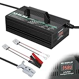36V Lithium Battery Charger for 38.4V LiFePO4 Battery Charger,43.8V 18A Fully Automatic Smart Charging with 16FT Cable,50A Anderson Connector,8 Safety Protection for Golf carts, forklifts, RV etc.