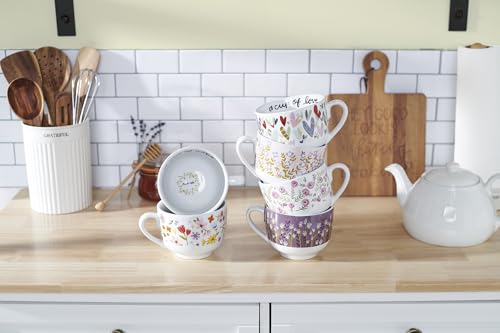 Primitives by Kathy Stoneware Latte Mug 18 oz, A Cup Of Hope Stemmed Floral Coffee Cup | Novelty Inspirational Drinkware & Kitchen Gifts by Primitives by Kathy - Used condition - Image 5