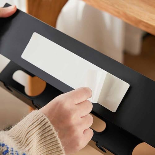 Bandeja para manejo de cables bajo escritorio con abrazadera, soporte para regleta de alimentación, sin perforaciones, resistente y espaciosa, fácil de usar (Negro) miniatura 2