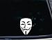 Anonymous Mask - 3 3/4" x 5 1/4" die cut vinyl decal for windows, cars, trucks, tool boxes, laptops, MacBook - virtually any hard, smooth surface. NOT PRINTED!