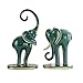 Desktop-Dekorationen Ein Paar Elefantenschmuck Glückliches Wohnzimmer Eingang TV-Schrank Elefant Statue Dekoration Creative Crafts Home Office Decor Hauswarming Geschenk Ornamente ( Color : Green )