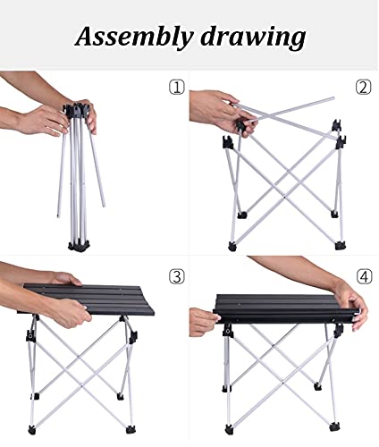 Table de cour multifonctionnelle en aluminium durable et chaises pliantes de camping - 8