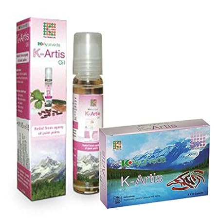 K-Artis Relieves Muscular Strains And Joint Pains?Oil & Capsules (Combo Pack)