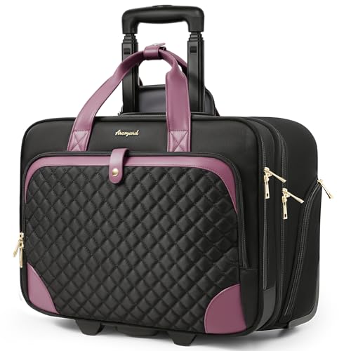 Arcoyard 17.3" Rolling Laptop Bag with Waterproof Pocket