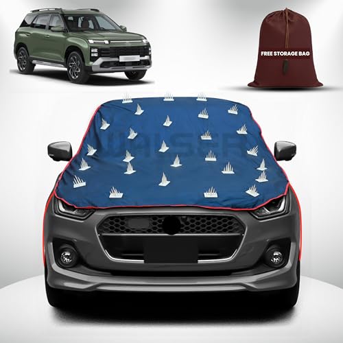 Image of WALSER Spike Car Cover for Hyundai Alcazar | Anti-Climb Nail Guard for Dogs & Monkeys | Protects Bonnet, Roof & Dicky | UV, Dust & Snow Protection | Spike Cover with 4 Adjustable Hook