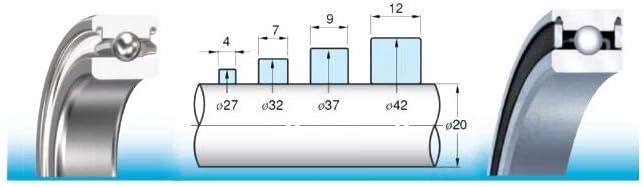 Thin Wall Bearings 6921RS 6909RS 6919RS 6924RS Thin Section Ball Bearing 1pc Slim Deep Groove Ball Bearings 6921 6909 6919 6924 RS Ball Bearings(6924RS 120x165x22mm)