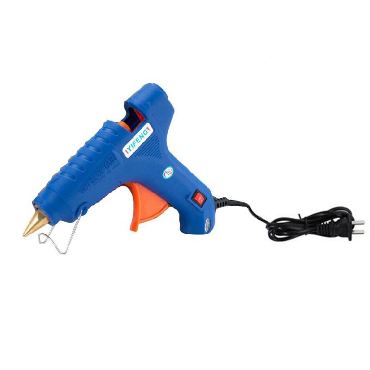 Unifizz Plastic, Metal Glue Gun 20w Hot Melt with Plug, Blue, 1PCS
