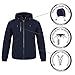 SCHWARZMANN Fleecejacke Herren Marine Größe L schwerer Fleece Pullover mit Kapuze warmer zip Hoodie Herrenjacke für Gartenbau Hausmeisterdienste Instandhaltung Renovierung DIY Arbeitskleidung Männer