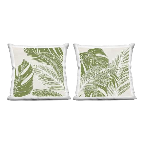Image of Stupell Industries | Overlapping Palm Leaves, 18 x 18 Each