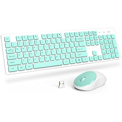 Wireless Keyboard and Mouse, Trueque Silent 2.4GHz Cordless Full Size