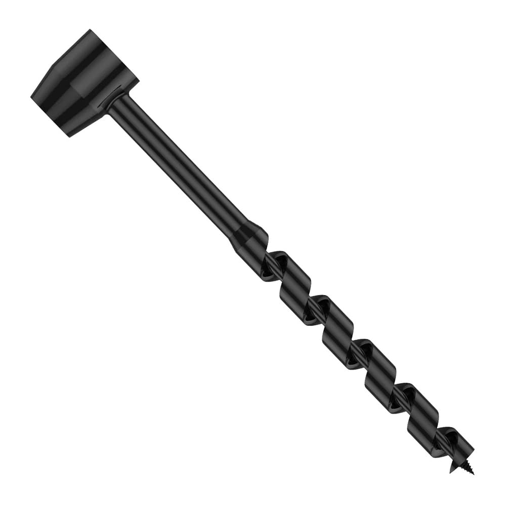 Hsthe Sea Hand Drill for Woodworking Portable Multi-Purpose Auger, Spiral Drill for Outdoor Camping (16 x 230 mm) (Black) - Image 2