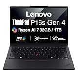 Lenovo ThinkPad P16s Gen 4 Copilot+ Mobile Workstation 16' 4K OLED Touchscreen, (AMD Ryzen AI 7 350, Radeon 860M, 32GB DDR5, 1TB SSD, Backlit, Fingerprint, 2 Thunderbolt 4, WiFi 7+BT, Win 11 Pro)