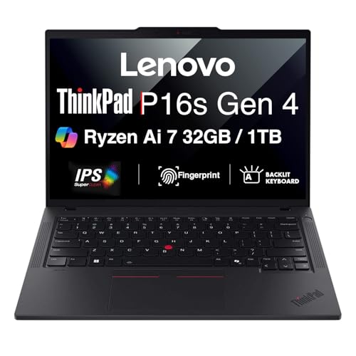 Lenovo ThinkPad P16s Gen 4 Copilot+ Mobile Workstation 16" 4K OLED Touchscreen, (AMD Ryzen AI 7 350, Radeon 860M, 32GB DDR5, 1TB SSD, Backlit, Fingerprint, 2 Thunderbolt 4, WiFi 7+BT, Win 11 Pro)