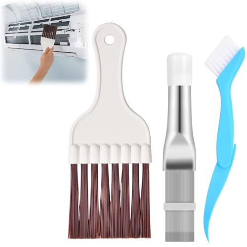 3 piezas peine de láminas secador, peine condensador, peine condensador, secador de cepillo de limpieza, cepillo de limpieza de láminas de aire acondicionado, cepillo de limpieza de condensador, peine