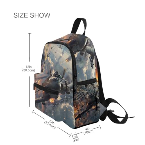 Kids Backpack for Boys Girls Toddler Bags Children Preschool Fighter Jets Kindergarten Small 3-8 Years Old Chest Strap4