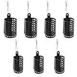 Futterkorb Feeder, 7 Stück Feeder Zubehör Metall Rund Futterkorb Feeder, Angeln Metallkäfig Futterkorb mit Wirbel Snap Angeln Feederkorb 10g 15g 20g 30g 40g 50g 60g