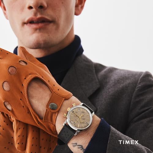 Timex メンズ マーリン 40mm 腕時計, ブラウン/その他/ツートーン。, One Size, マーリン 40mm。