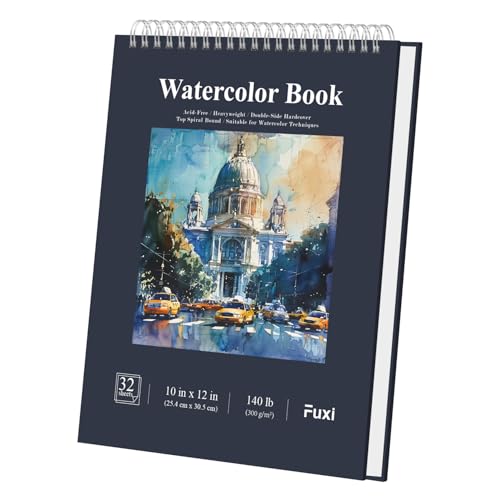 Fuxi Watercolor Paper Pad 10x12, 32-Sheet...