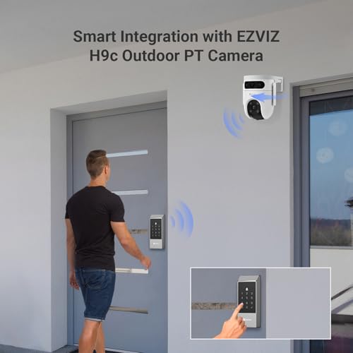 Image of EZVIZ DL04 Smart Door Lock| Passcode Unlocking|Mechanical Key | Auto Lock |Remote EZVIZ App Unlocking & Controls|Break in Detection|20-65mm Door Thickness|Anti-Peeping Codes|Black